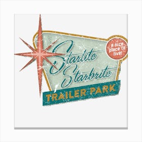 Starlite Starbrite Trailer Park Canvas Print