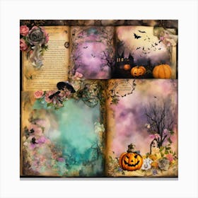 Shabbychicdreamymistpasteljunkjournalsgothi1 Canvas Print