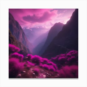 Purple Mountains Landscape Canvas Print