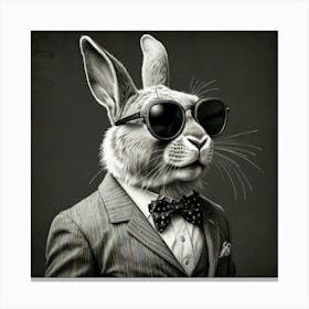 Rabbit In Sunglasses 5 Canvas Print