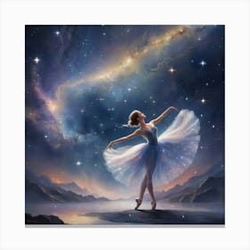 Ballerina In The Sky paintings art print Canvas Print