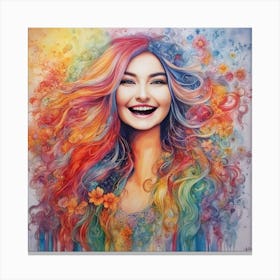 Rainbow Girl Alyssa 1 Canvas Print