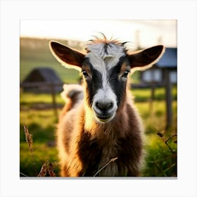 Field Domestic Agriculture Cute Nature Beautiful Rural Herd Farming Animal Farm Farm Anim (10) Canvas Print