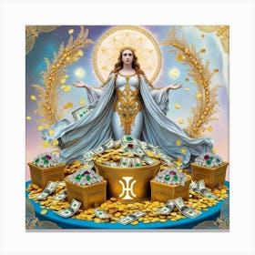 Gold and money attraction 4 Canvas Print