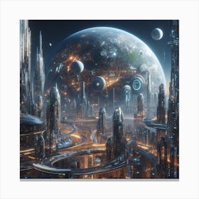 Futuristic City 9 Canvas Print