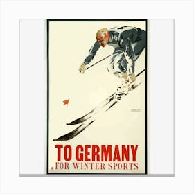 To Germany For Winter Sports Canvas Print
