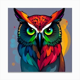 Colorful Owl 9 Leinwandbild