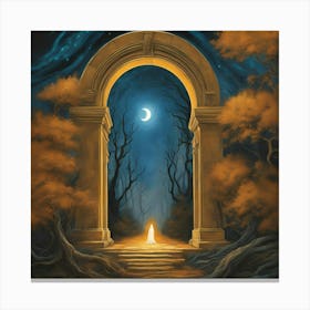 Path By Moonlight Canvas Print