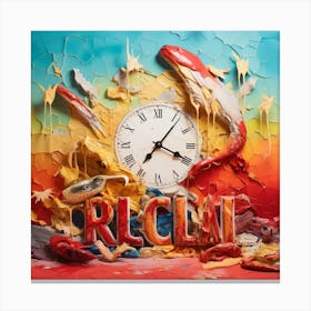 Meltin Clock Canvas Print