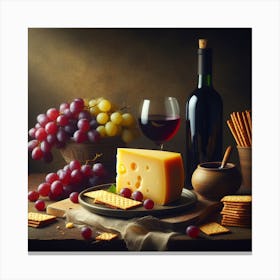 Cheese and fruit 1 Canvas Print