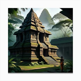 Temple In The Jungle 3 Canvas Print