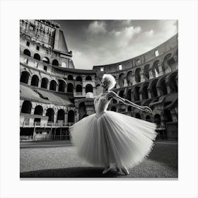 Ballet Dancer In Rome Canvas Print