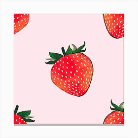 Strawberry Seamless Pattern Canvas Print