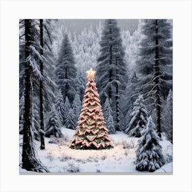 Christmas Tree In The Forest 50 Canvas Print