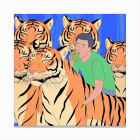 The Orphan with the Lion Friend Canvas Print