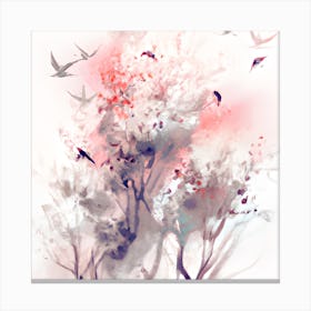 Birds In The Trees Canvas Print