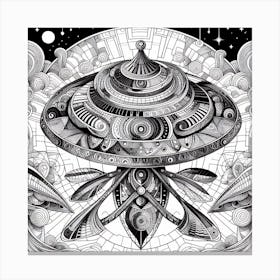 Alien Spaceship 5 Canvas Print