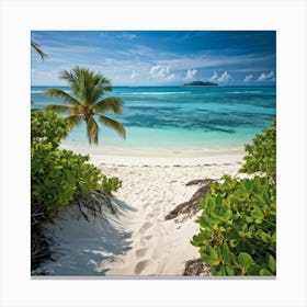 An Expansive Island Coastline Under A Tropical Climate A Barren And Serene Landscape Of Sand Dunes (2) 2 Canvas Print