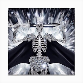 Skeleton With Diamonds 1 Canvas Print