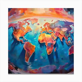 World Map 60 Canvas Print