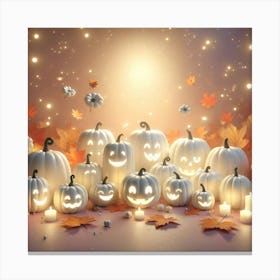 Pumpkins and Light Canvas Print