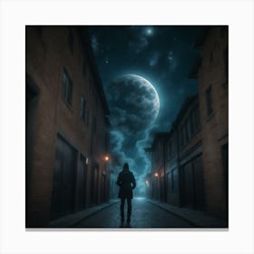 Wizard In Dark Alley Canvas Print