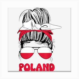 Polish Women Messy Bun Canvas Print