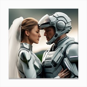 'The Bride And Groom' Canvas Print