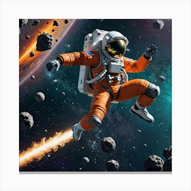 Celestial Discoveries: An Astronaut's Adventure Canvas Print