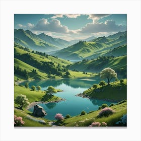 Landscape Painting 8 Canvas Print