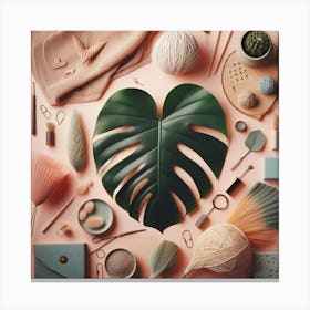 Large Monstera leaf 13 Canvas Print