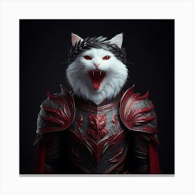 Cat In Armor 5 Canvas Print
