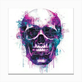 Skull - Digital Art.Generated AI. Wall Art Print 2 Canvas Print