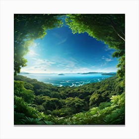 View Of A Tropical Forest Canvas Print