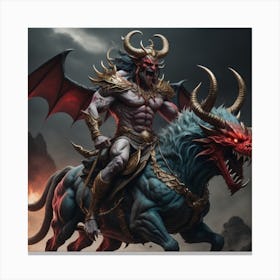 Demon On Horseback 1 Canvas Print