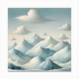 Snowy Mountains 2 Canvas Print