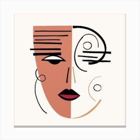 Abstract Woman'S Face 14 Canvas Print