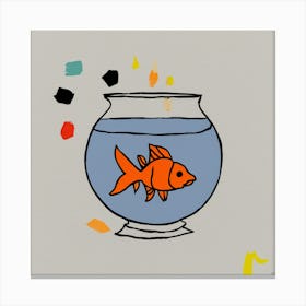 Goldfish In A Bowl 2 Canvas Print