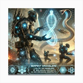 A Sci Fi Depiction Of Serpent Wranglers Canvas Print