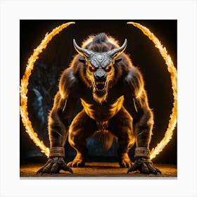Holy Glowing Beast 2 Canvas Print