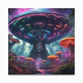 Imagination, Trippy, Synesthesia, Ultraneonenergypunk, Unique Alien Creatures With Faces That Looks (13) Canvas Print