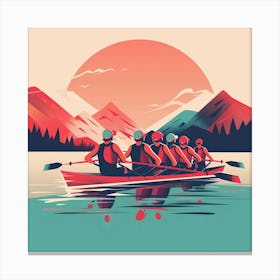 Rowing Team 3 Canvas Print