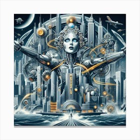 Futuristic Woman 1 Canvas Print