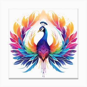 Colorful Peacock Canvas Print