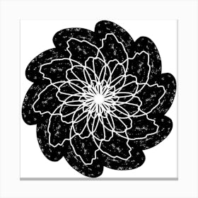 Black And White Flower 11 Toile