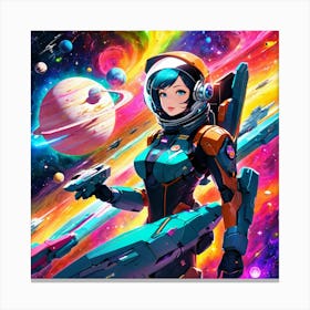 Space Girl Canvas Print