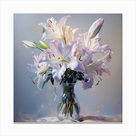 Ethereal Petals in Lilac Harmony Canvas Print