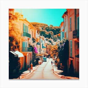 Street In A French Village Canvas Print