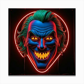 Joker Neon Sign 2 Canvas Print