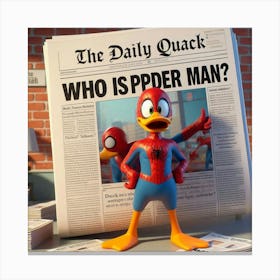 Duck Spider Man 5 Canvas Print